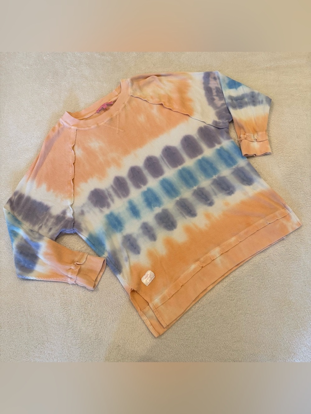 Simply Southern Women’s Tie-Dye Sweatshirt - Peach, Blue & Purple